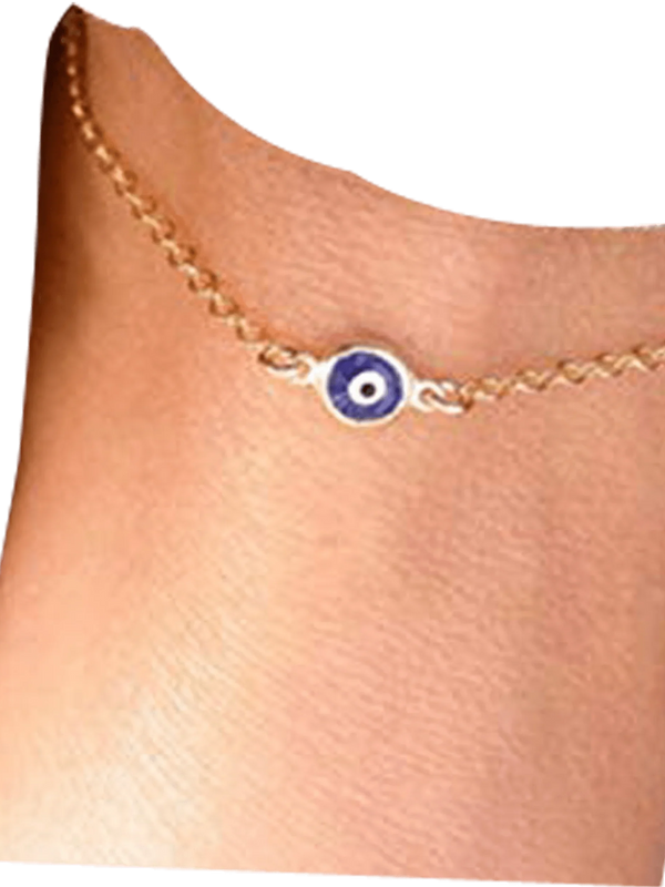 Evil Eye Blue Eyes Pendant Anklet by Brahmatells