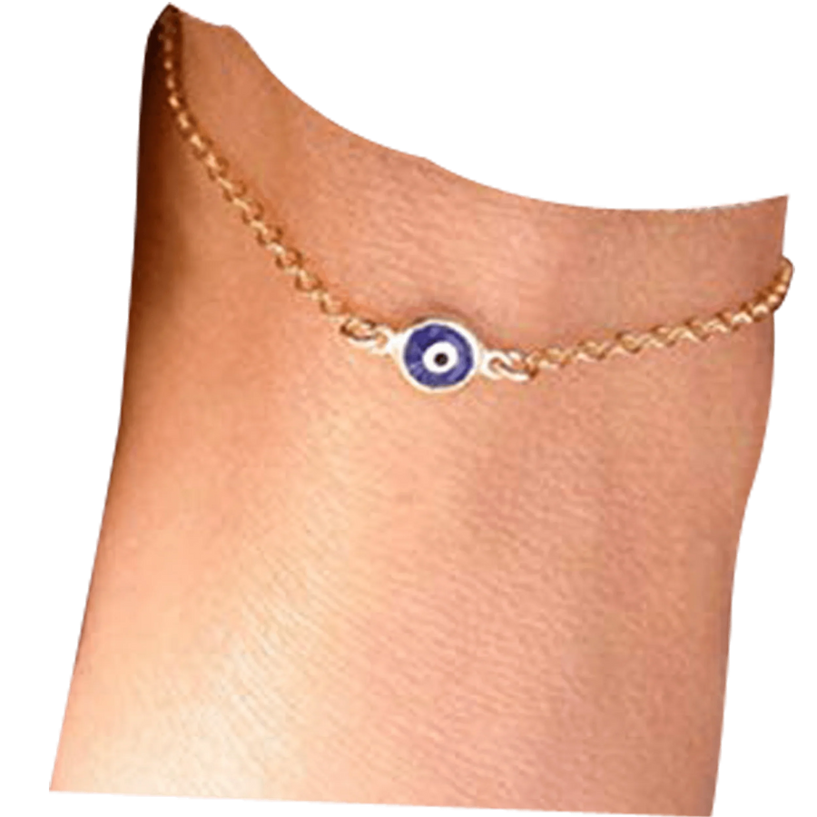 Evil Eye Blue Eyes Pendant Anklet by Brahmatells