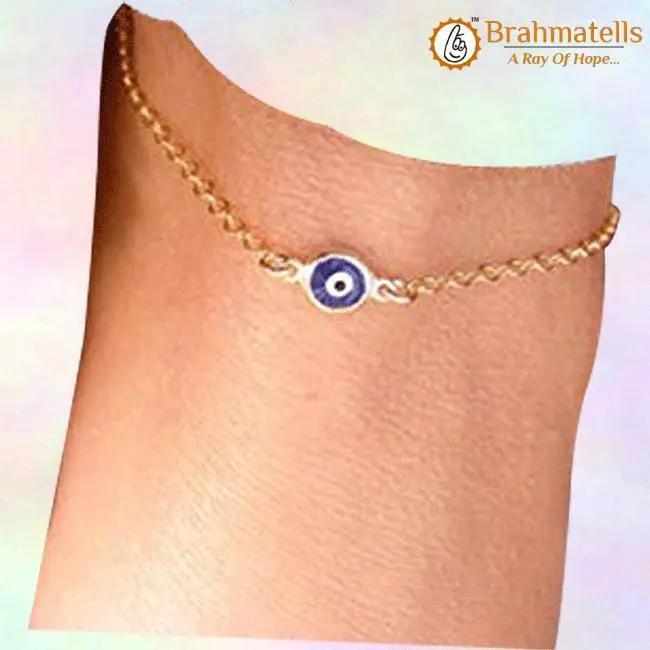 Evil Eye Blue Eyes Pendant Anklet by Brahmatells