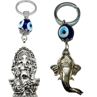Evil Eye Ganesha Face Keyrings by Brahmatells