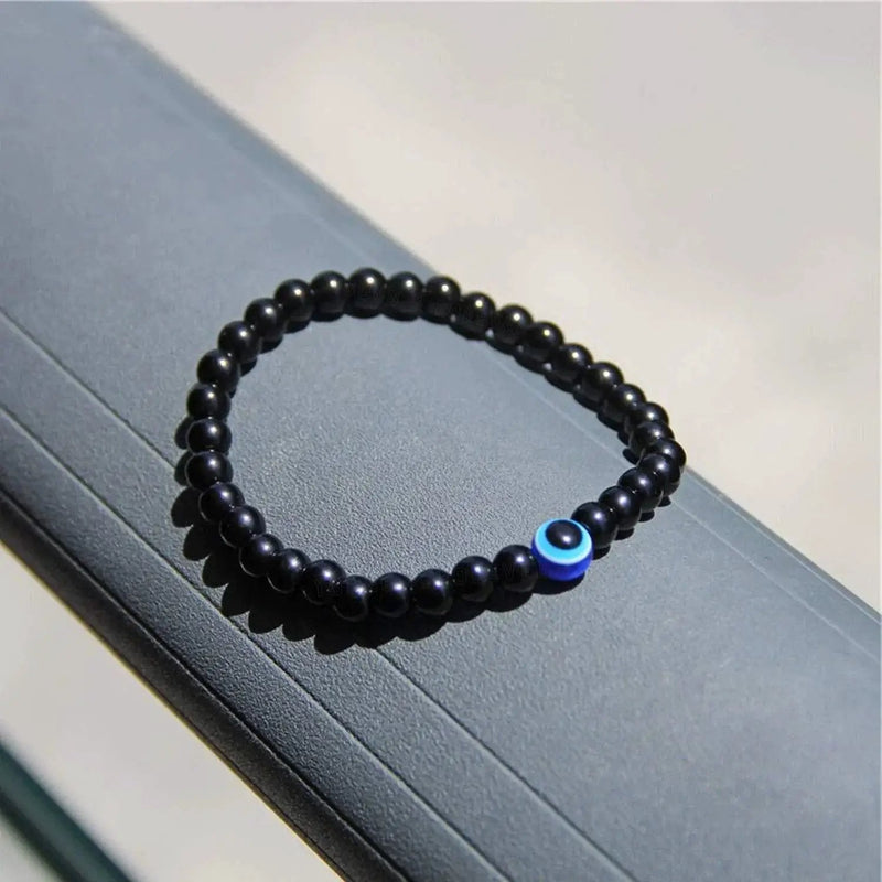 Evil Eye Lava Rock & Black Onyx Bracelet | Brahmatells Astro Collection by Brahmatells