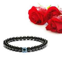 Evil Eye Lava Rock & Black Onyx Bracelet | Brahmatells Astro Collection by Brahmatells