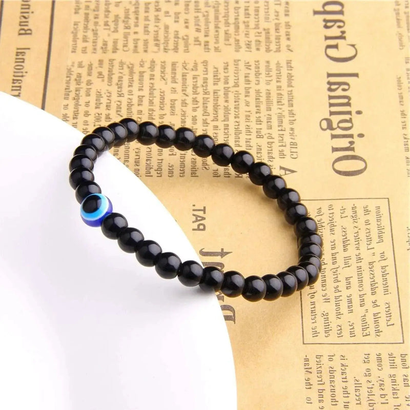 Evil Eye Lava Rock & Black Onyx Bracelet | Brahmatells Astro Collection by Brahmatells