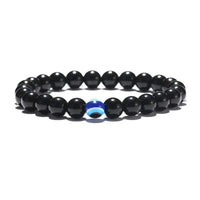 Evil Eye Lava Rock & Black Onyx Bracelet | Brahmatells Astro Collection by Brahmatells