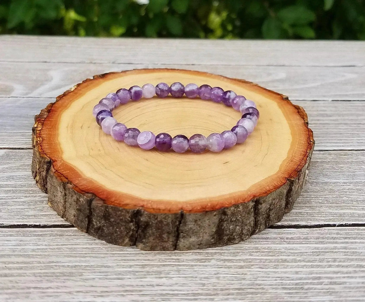 Faceted Chevron Amethyst Bracelet for Intuition & Protection | Brahmatells Astro Collection by Brahmatells