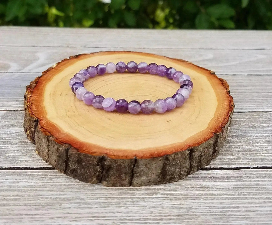 Faceted Chevron Amethyst Bracelet for Intuition & Protection | Brahmatells Astro Collection by Brahmatells