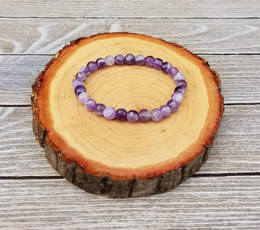 Faceted Chevron Amethyst Bracelet for Intuition & Protection | Brahmatells Astro Collection by Brahmatells