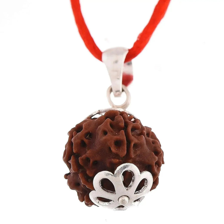 Five Mukhi Rudraksha Silver Pendant - Harness Lord Kaalagni Rudra's Energy | Brahmatells by Brahmatells