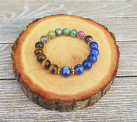 Focus & Willpower Bracelet: Ruby Zoisite & Labradorite - Brahmatells by Brahmatells