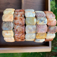 Fossil Coral Gemstone Bracelet - Handcrafted Healing Jewelry | Brahmatells by Brahmatells