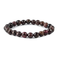 Garnet Diamond Cut Bracelet - 8mm Beads for Reiki Healing by Brahmatells