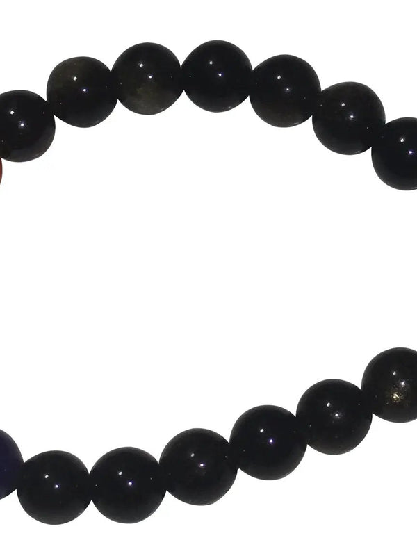 Golden Obsidian 7 Chakra Bracelet for Balance & Insight | Brahmatells by Brahmatells
