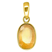 Golden-Yellow Yellow Sapphire Pendant - Jupiter's Blessing | Brahmatells by Brahmatells