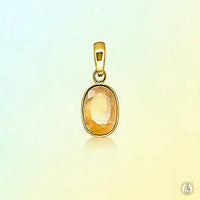 Golden-Yellow Yellow Sapphire Pendant - Jupiter's Blessing | Brahmatells by Brahmatells