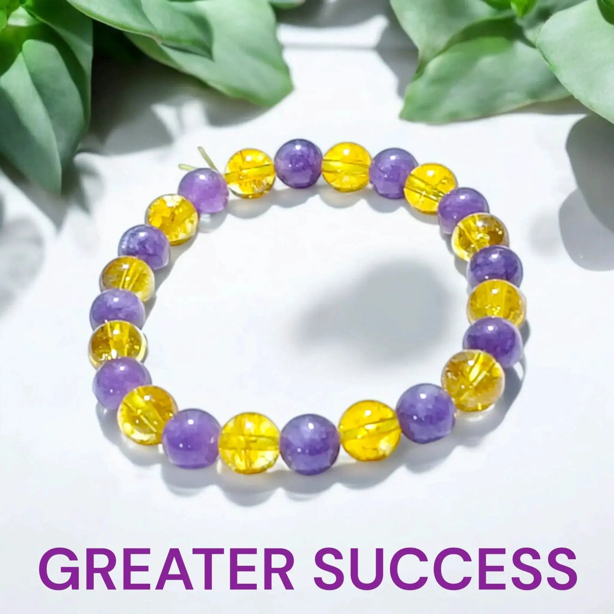 Greater Success Bracelet - Citrine & Amethyst for Focus & Positivity by Brahmatells