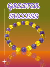 Greater Success Bracelet - Citrine & Amethyst for Focus & Positivity by Brahmatells