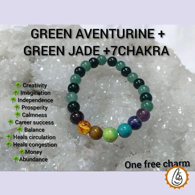 Green Aventurine & Jade Healing Bracelet | Brahmatells by Brahmatells