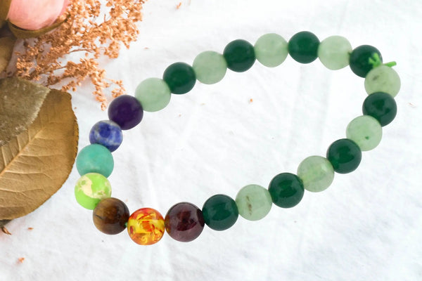 Green Aventurine & Jade Healing Bracelet | Brahmatells by Brahmatells