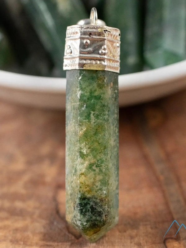 Green AVENTURINE Crystal Pendant - Heart Chakra, Crystal Healing, Anxiety Relief, Gemstone Pendant by brahmatells