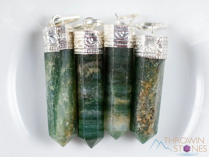 Green AVENTURINE Crystal Pendant - Heart Chakra, Crystal Healing, Anxiety Relief, Gemstone Pendant by brahmatells