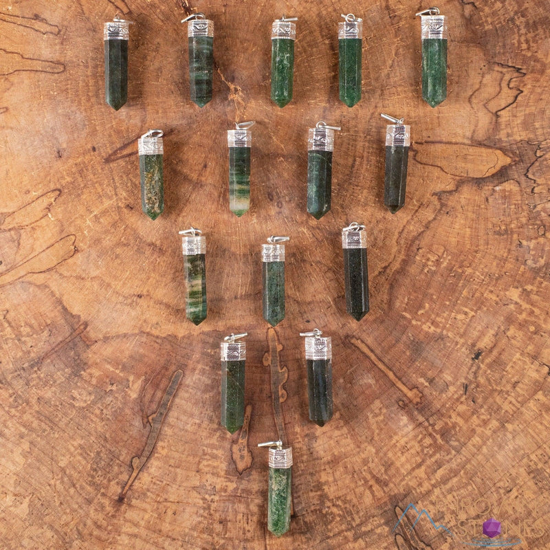 Green AVENTURINE Crystal Pendant - Heart Chakra, Crystal Healing, Anxiety Relief, Gemstone Pendant by brahmatells