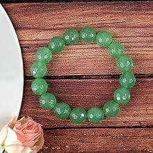 Green Aventurine Diamond Cut Bracelet - 8mm Beads for Reiki Healing by Brahmatells