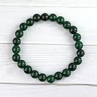 Green Aventurine Diamond Cut Bracelet - 8mm Beads for Reiki Healing by Brahmatells