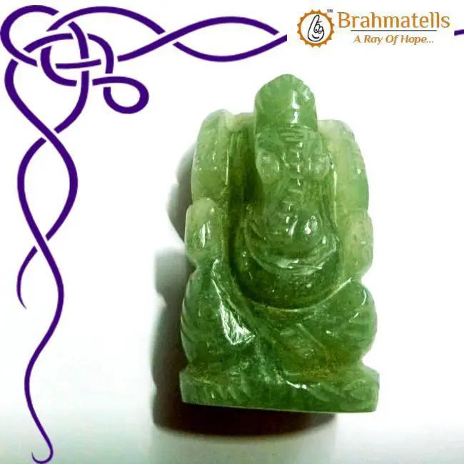 Green Aventurine Ganesha Idol for Prosperity & Obstacle Removal | Brahmatells by Brahmatells