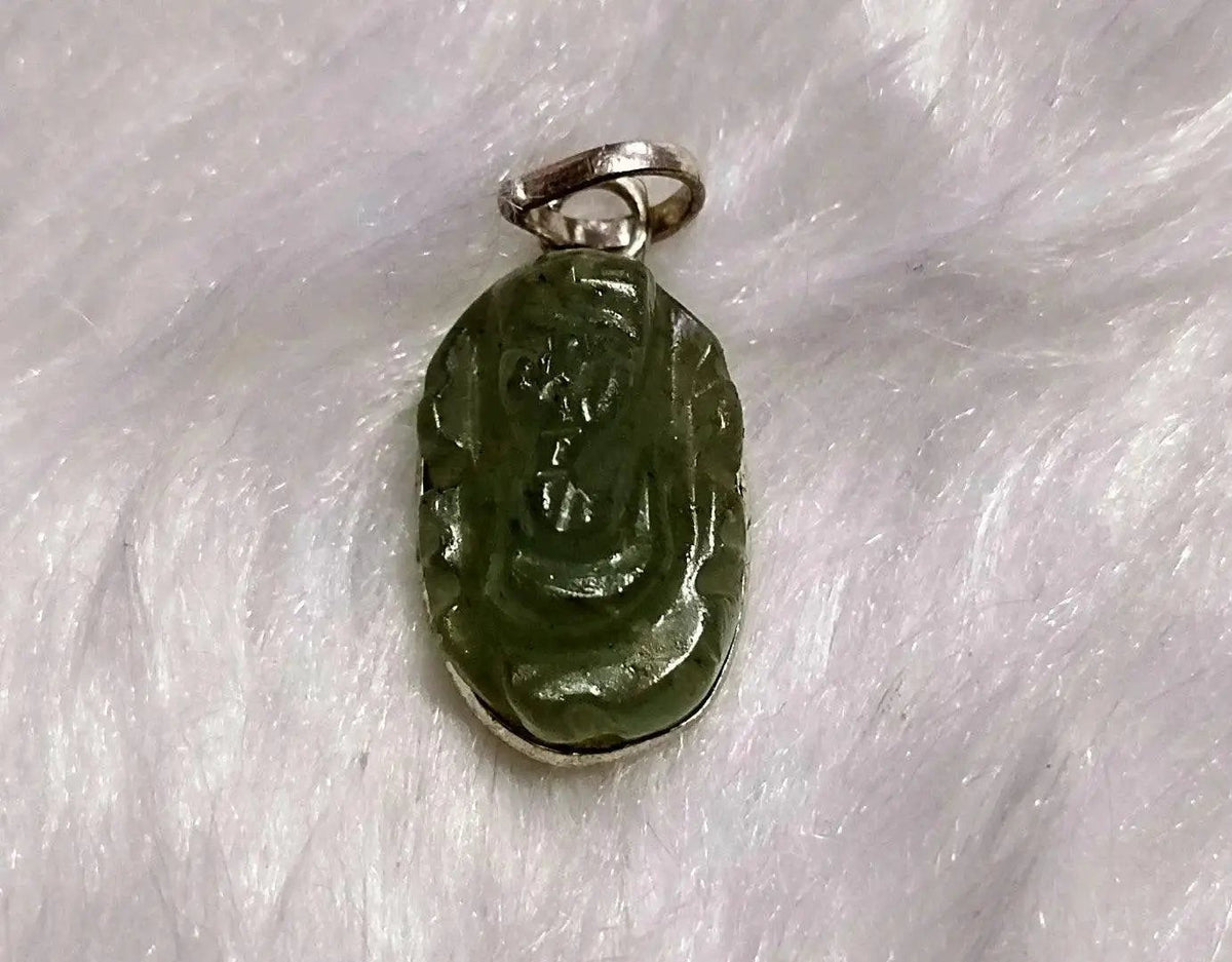Green Aventurine Ganesha Pendant for Prosperity & Protection | Brahmatells by Brahmatells