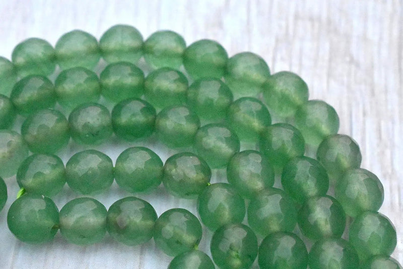 Green Aventurine Mala & Bracelet Set - 8mm Diamond Cut Beads by Brahmatells