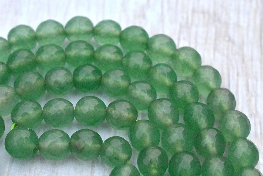 Green Aventurine Mala & Bracelet Set - 8mm Diamond Cut Beads by Brahmatells
