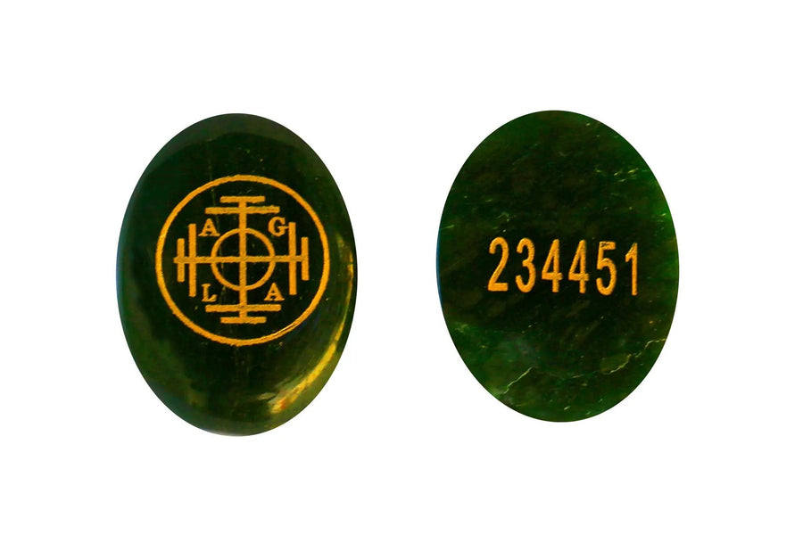 Green Aventurine Tumble With Money Code by Brahmatells