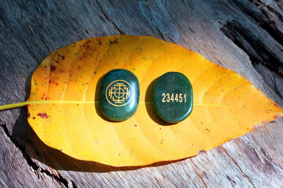 Green Aventurine Tumble With Money Code by Brahmatells