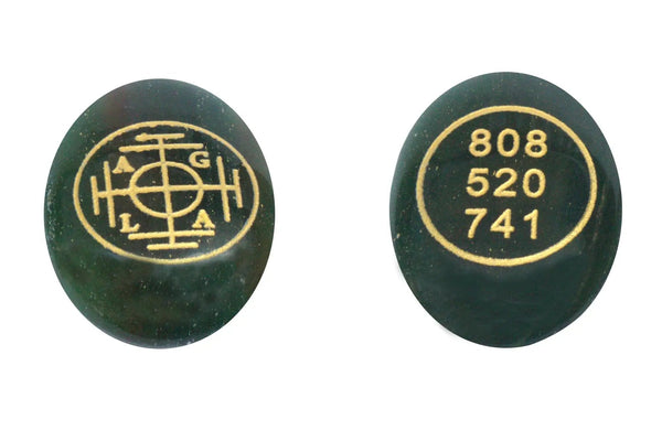 Green Aventurine with Zibu Symbol and Money Code Combo by Brahmatells