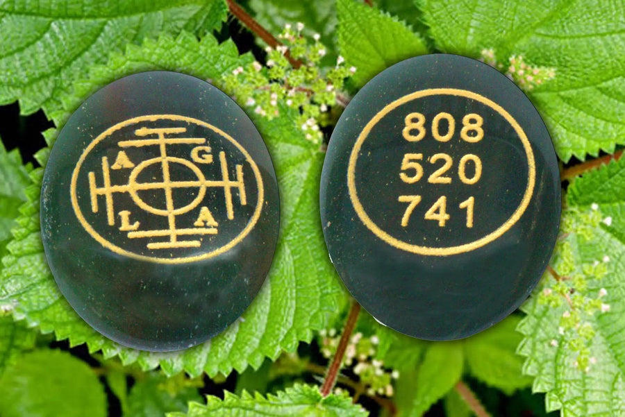 Green Aventurine with Zibu Symbol and Money Code Combo by Brahmatells
