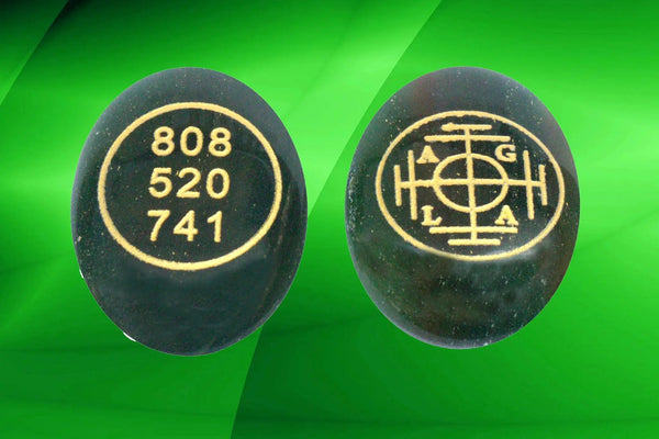 Green Aventurine with Zibu Symbol and Money Code Combo by Brahmatells