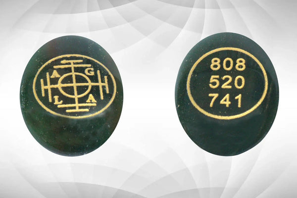 Green Aventurine with Zibu Symbol and Money Code Combo by Brahmatells