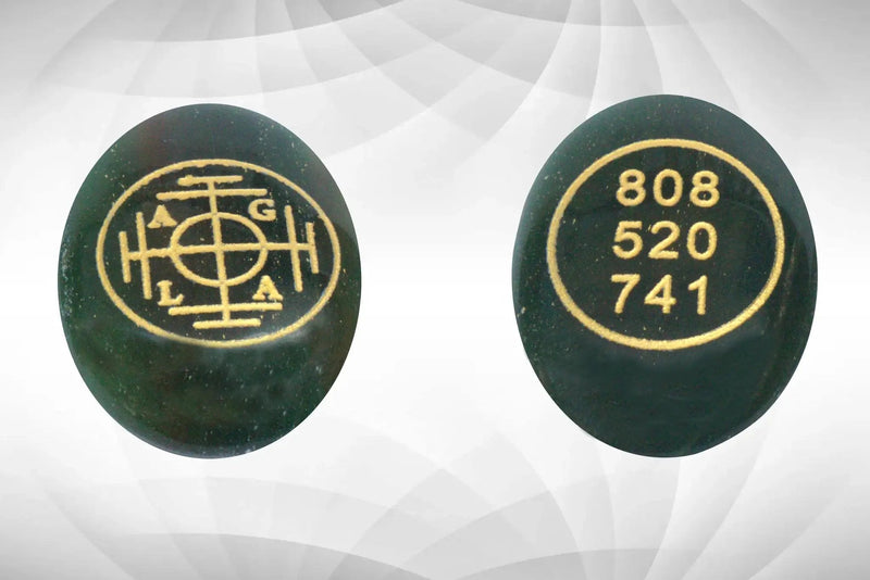 Green Aventurine with Zibu Symbol and Money Code Combo by Brahmatells