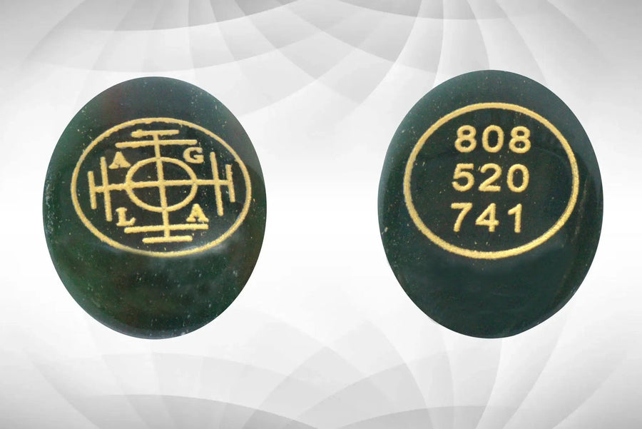 Green Aventurine with Zibu Symbol and Money Code Combo by Brahmatells