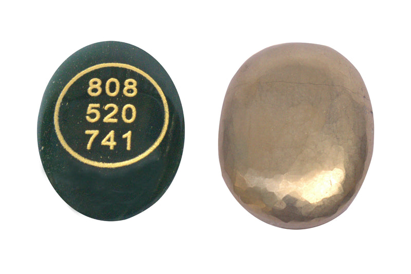Green Aventurine with Zibu Symbol & Pyrite by Brahmatells