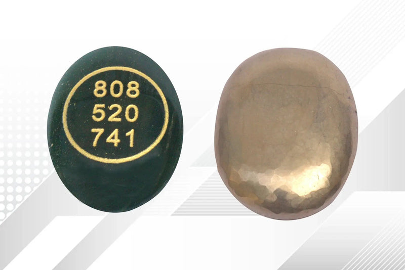 Green Aventurine with Zibu Symbol & Pyrite by Brahmatells