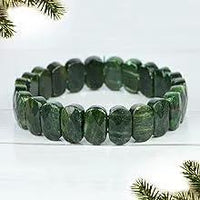Green Jade Diamond Cut Bracelet - 8mm Beads for Reiki Healing by Brahmatells