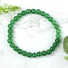 Green Jade Diamond Cut Bracelet - 8mm Beads for Reiki Healing by Brahmatells