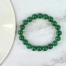 Green Jade Diamond Cut Bracelet - 8mm Beads for Reiki Healing by Brahmatells