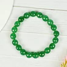 Green Jade Diamond Cut Bracelet - 8mm Beads for Reiki Healing by Brahmatells