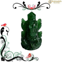 Green Jade Ganesha Idol for Prosperity & Wisdom | Brahmatells by Brahmatells