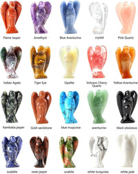 Hand Carved Gemstone Crystal Angel Figurines | Brahmatells by Brahmatells