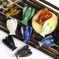 Hand Carved Gemstone Crystal Angel Figurines | Brahmatells by Brahmatells
