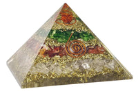 Handmade Citrine, Black Tourmaline & Red Carnelian Pyramid by Brahmatells