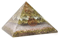Handmade Citrine, Black Tourmaline & Red Carnelian Pyramid by Brahmatells